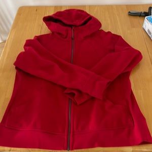 Lululemon full zip scuba hoodie red